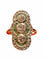 Bague 53 Bague marquise fin XIXe siècle en or jaune 18 ct, diamants et émeraudes 58 Facettes 7807 A