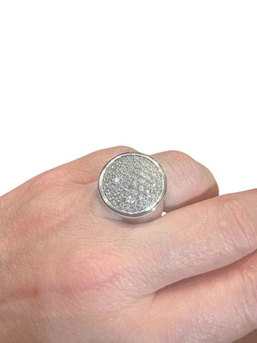 Bague 54.5 Bague en or blanc 18 carats sertie de diamants 2,15 ct 58 Facettes 7409 A