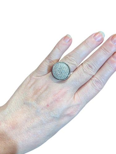 Bague 54.5 Bague en or blanc 18 carats sertie de diamants 2,15 ct 58 Facettes 7409 A