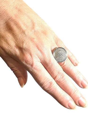 Bague 54.5 Bague en or blanc 18 carats sertie de diamants 2,15 ct 58 Facettes 7409 A