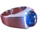 Bague 56 Bague chevalière en or blanc 18 carats et tourmaline bleue 58 Facettes 7824 A