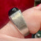 Bague 56 Bague chevalière en or blanc 18 carats et tourmaline bleue 58 Facettes 7824 A