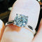 Bague 53 Bague solitaire en or blanc 18 carats avec diamant 1,51 ct 58 Facettes 7866 A