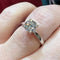 Bague 53 Bague solitaire en or blanc 18 carats avec diamant 1,51 ct 58 Facettes 7866 A