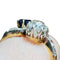 Bague 54 Bague Toi et Moi - Bague en or jaune 18 ct, diamant et saphir 58 Facettes 7869 A