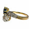 Bague 54 Bague Toi et Moi - Bague en or jaune 18 ct, diamant et saphir 58 Facettes 7869 A