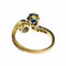 Bague 54 Bague Toi et Moi - Bague en or jaune 18 ct, diamant et saphir 58 Facettes 7869 A