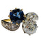 Bague 54 Bague Toi et Moi - Bague en or jaune 18 ct, diamant et saphir 58 Facettes 7869 A