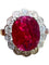 Bague 52 Bague Pompadour en or blanc 18 carats, rubis et diamants 58 Facettes 4620 A