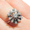 Bague 52 Bague étoile de fiançailles en or blanc 18 carats et diamants 58 Facettes 7872 A