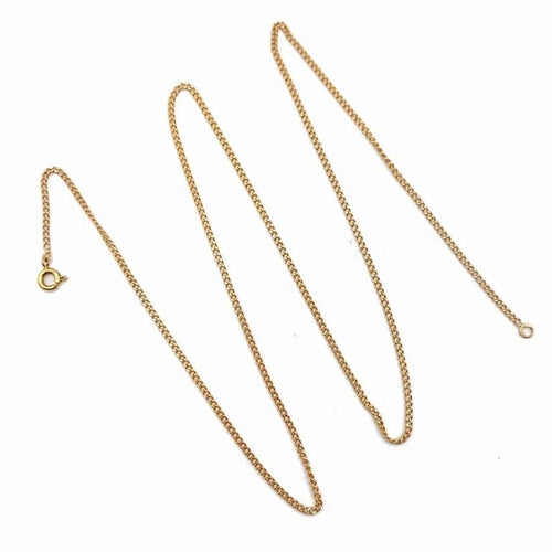 Collier Chaîne gourmette longue en or jaune 18k 58 Facettes 229