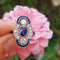 Bague 54 Infinita - Bague Art déco en platine 850, saphir et diamants 58 Facettes 214