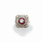 Bague 53.5 Bague Pyramide - Art déco en platine 850, diamants et rubis 58 Facettes 213