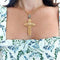 Pendentif Pendentif croix « Royale » en or jaune 18k et perles 58 Facettes 203
