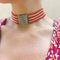 Collier Talisman - Collier de chien en or blanc 18k avec perles et corail 58 Facettes 172