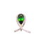 Pendentif Attache - Pendentif-broche en or jaune et or blanc 18k, tourmaline et diamants 58 Facettes 179