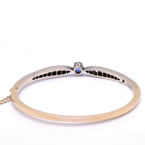 Bracelet Bracelet nœud XIXe siècle en or jaune 18k, argent, saphir et diamants 58 Facettes 150