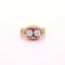 Bague 52 Rocaille - Bague en or jaune 18k et deux diamants taille ancienne 58 Facettes 149