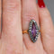 Bague 50 Bague marquise Belle Époque en or jaune 18 carats, améthyste et diamants 58 Facettes 464