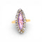 Bague 50 Bague marquise Belle Époque en or jaune 18 carats, améthyste et diamants 58 Facettes 464
