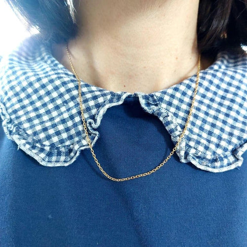 Collier Chaîne maille forçat en or jaune 18k 58 Facettes 235