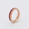 Bague 55 Alliance - Bague vintage en or rose 18 carats et rubis synthétiques 58 Facettes 41