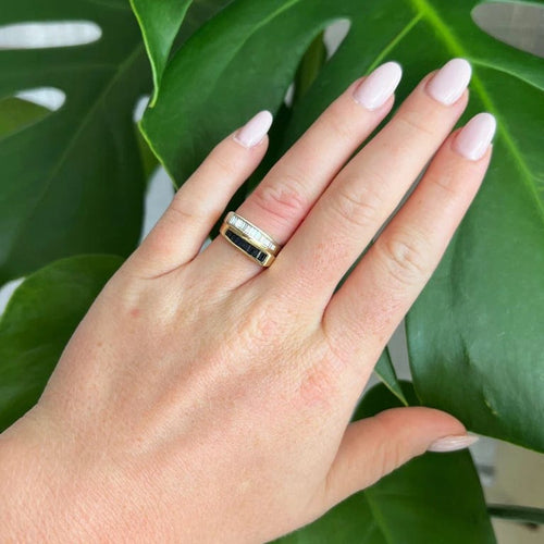 Bague 52 Bague vintage - Deux ors 14 carats, saphirs et diamants 58 Facettes 39