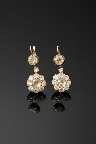Boucles d'oreilles Touch of Light - Boucles d'oreilles en or jaune serties de diamants 58 Facettes