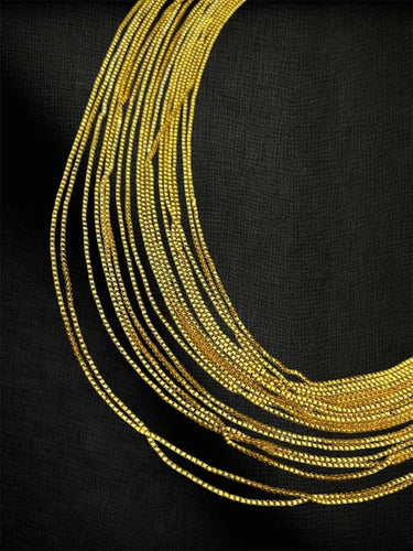 Collier Manin « Fili d'Oro » - Collier multicouche en or jaune 58 Facettes