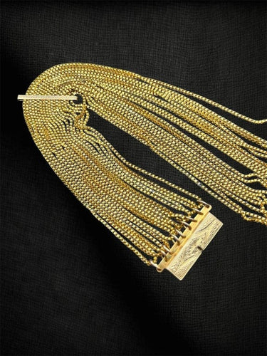 Collier Manin « Fili d'Oro » - Collier multicouche en or jaune 58 Facettes