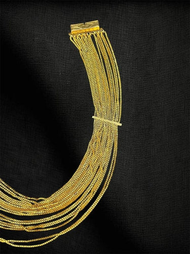 Collier Manin « Fili d'Oro » - Collier multicouche en or jaune 58 Facettes