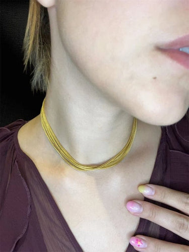 Collier Promesse dorée - Collier long ajustable en or jaune 58 Facettes