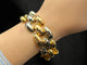 Bracelet Bracelet Tank « Échiquier de lumière » en or 18 carats tricolore 58 Facettes
