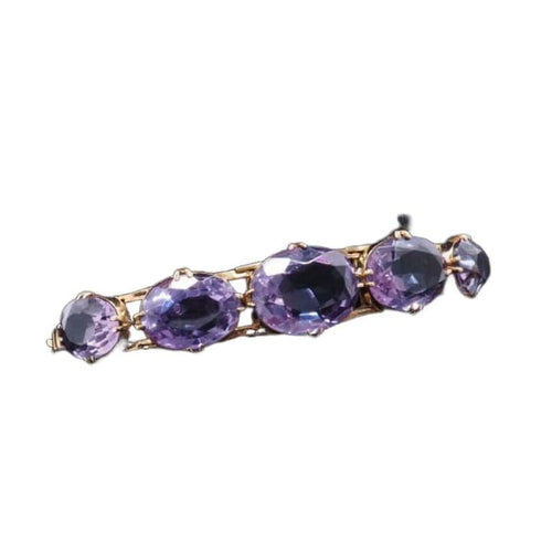 Bracelet Bracelet rétro en or jaune 18 carats serti d’améthystes 58 Facettes 3887