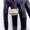 Bague 54 Bague en or rose 18 carats et platine sertie de diamants 58 Facettes 3599