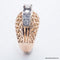 Bague 54 Bague en or rose 18 carats et platine sertie de diamants 58 Facettes 3599