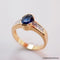 Bague 53 Bague en or jaune 18 carats au saphir et diamants 58 Facettes 3905