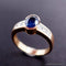 Bague 53 Bague en or jaune 18 carats au saphir et diamants 58 Facettes 3905