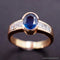 Bague 53 Bague en or jaune 18 carats au saphir et diamants 58 Facettes 3905