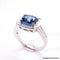 Bague 52 Bague en or blanc 18 carats avec saphir et diamants 58 Facettes 1948