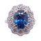 Bague 53 Bague en platine - Saphir et diamants taille brillant 58 Facettes 4017