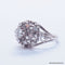 Bague 56 Bague dôme en or gris et diamants taille brillant 58 Facettes 3903