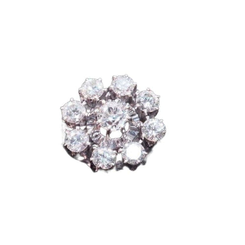Bague 50 Bague marguerite en or blanc 18 carats et diamants 58 Facettes 4196