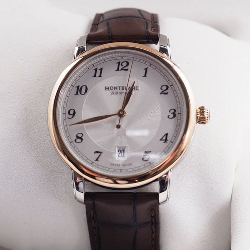 Montre Montblanc Star Legacy - Montre en acier et or rose 18 carats 58 Facettes 4064