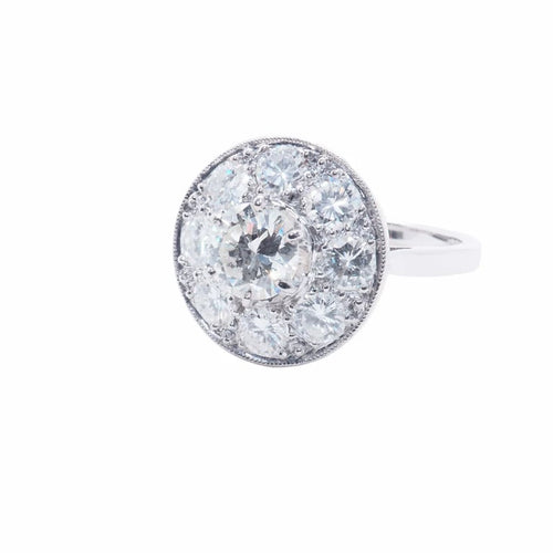 Bague 52 Bague Art déco en or jaune 18 carats, platine et diamants 58 Facettes 4364