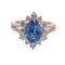 Bague 54 Bague en or jaune 18 carats avec saphir et diamants 58 Facettes 4803