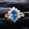 Bague 54 Bague en or jaune 18 carats avec saphir et diamants 58 Facettes 4803