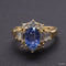 Bague 50 Bague en or jaune 18 carats au saphir et diamants 58 Facettes 4452