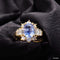 Bague 50 Bague en or jaune 18 carats au saphir et diamants 58 Facettes 4452