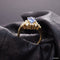 Bague 50 Bague en or jaune 18 carats au saphir et diamants 58 Facettes 4452